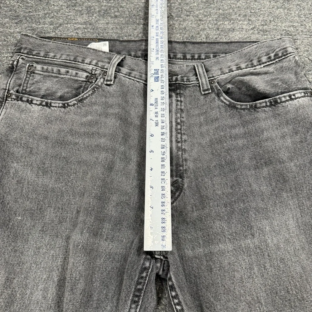 Levis 555 Jeans Men 34x30 Black Relaxed Straight Gray Wash Denim 100% Cotton